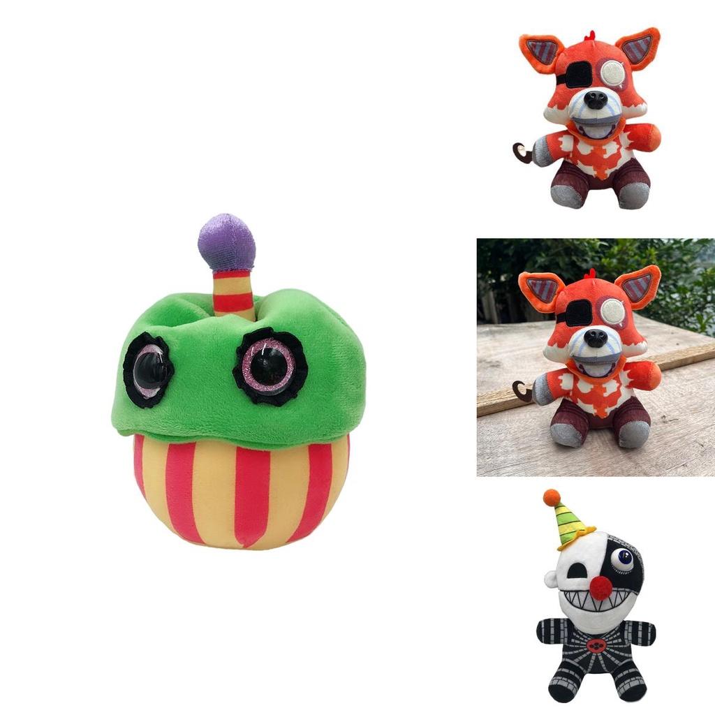 18cm Midnight Bear Plush Toy Red Fox Brown Bear Anime Game Collectible