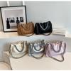 Small Vintage Pleated Shoulder Bag Women's Summer 2023 New Korean Retro Chain Crossbody Bag