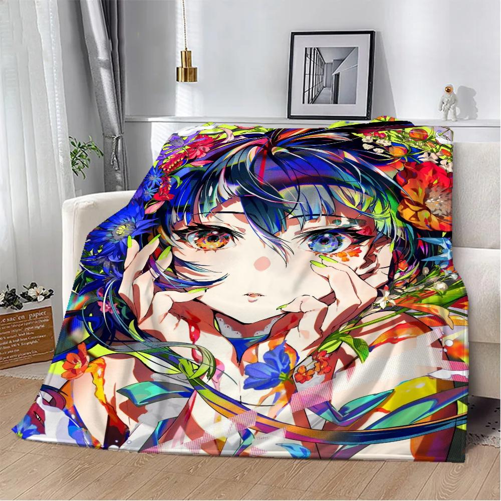 Mika Pikazo Nap Blanket King Size Interior for Home Beach Towel Fluffy Soft Blankets &amp; Throw Luxury Bedding Knitted Plaid Knee