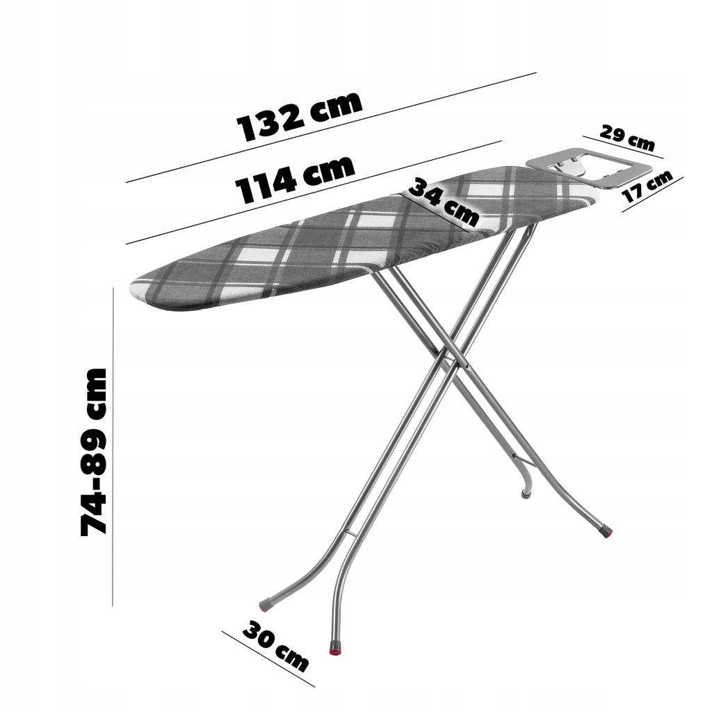 KADAX Ironing Board With Iron Holder Foldable Standard 114x34cm