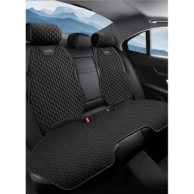 Universal Car Seat Cover Linen Front Seat Anti-slip Breathable Seat Cushion Fashion Car Interior Protection Pad Accessories