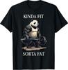 Trochu padne Trochu tlustý Panda do posilovny Vzpírání Trénink Fitness Tričko
