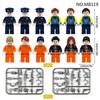 12-piece modern city police mini character building blocks eapons tactical characters military action children's mini toys