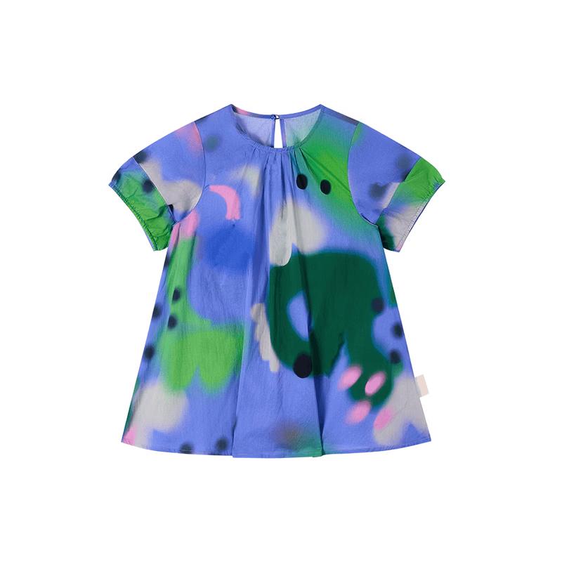 

M.Latin Girls Gradient Short-Sleeved Dress 110