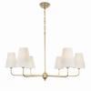 CLASSY PLUS Gold WHITE Chandelier - wide