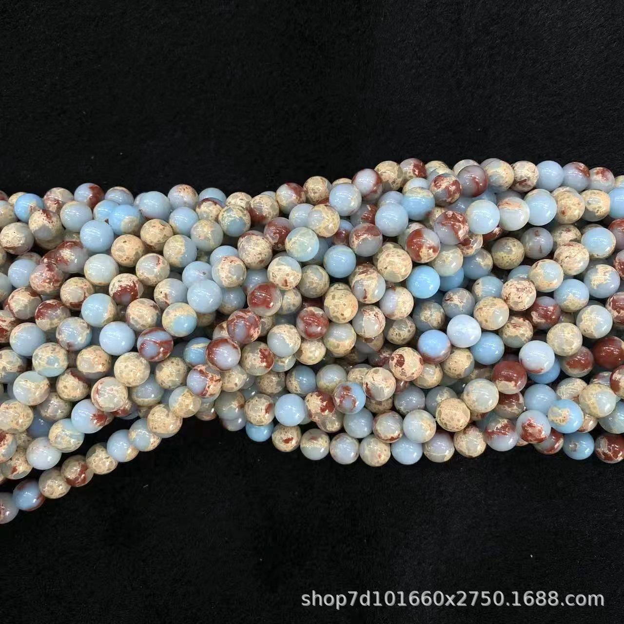 Натуральный камень Шоушань Змеиная кожа Круглые бусины Аксессуары для изготовления украшений своими руками 4mm, approx. 90 beads