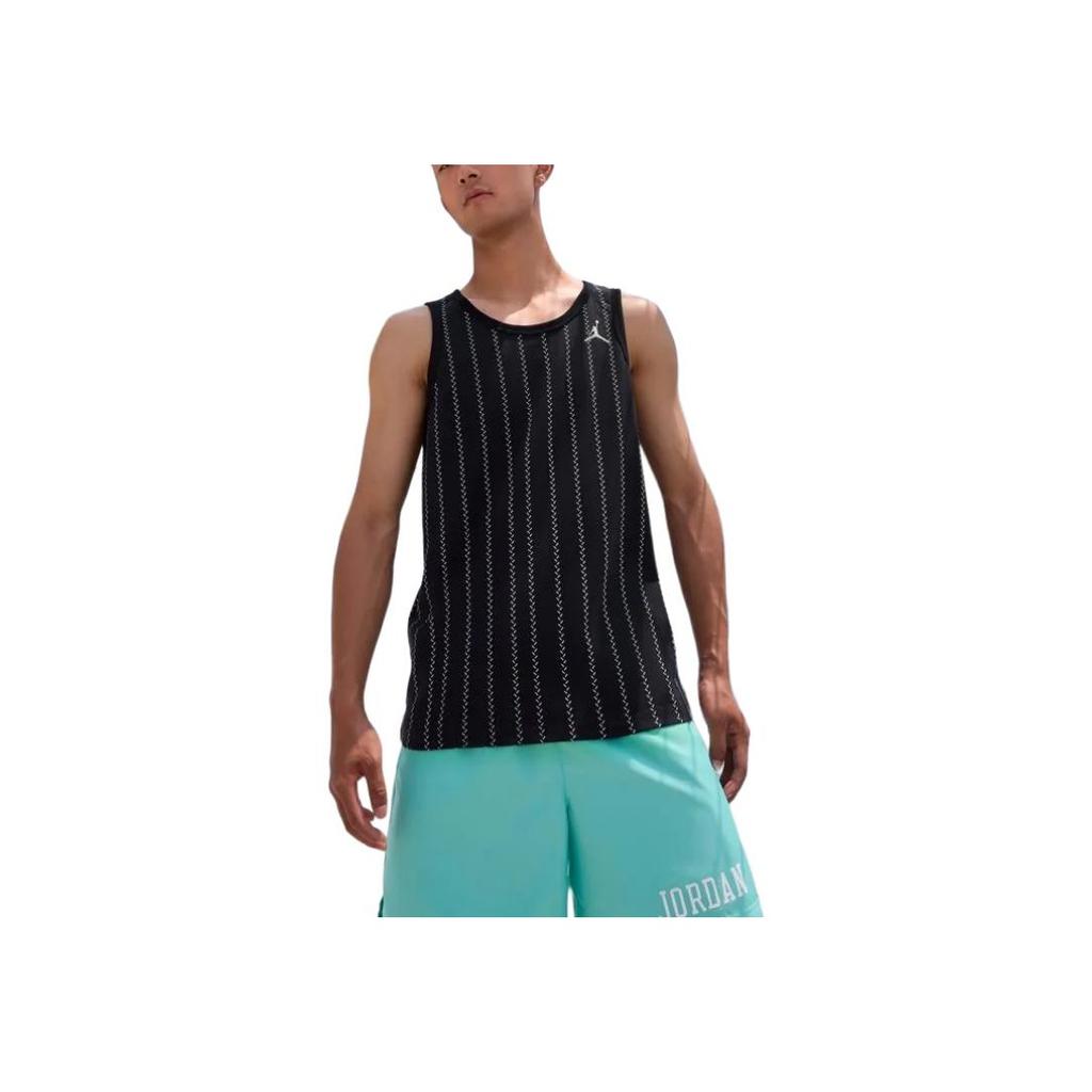 Jordan Flight MVP Semplice Comodo Canotta Girocollo a Righe Stampa Digitale Uomo Top Nero FN5993-010