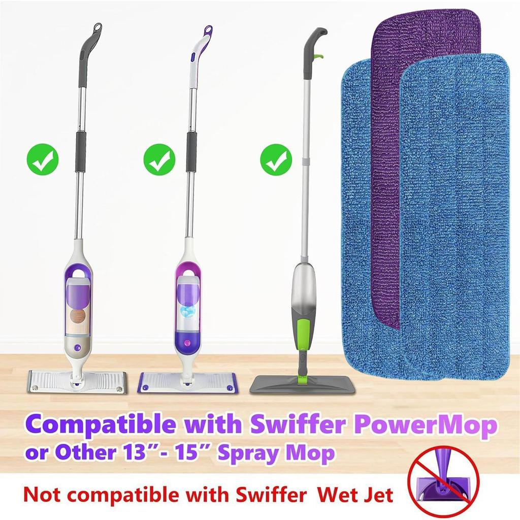 Mop Pad Replacement Wooden Floor Cleaning Cloth Foldable Mop Cloth Replacement for Commercial Bathroom Living Room Hardwood