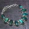 Green Labradorite Gemstone Handmade 925 Sterling Silver Necklace 18" H0i66