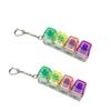Portachiavi 4 Tasti Tastiera Meccanica Sollievo dallo Stress Clicker Tastiera Fidget con Luce RGB per Ufficio Casa Adulti Bambino Strumento di Decompressione