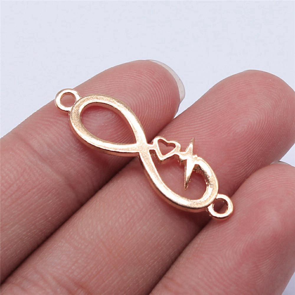 Accessories Parts Infinity Heart Love Connector Minimalist Jewelry Components QA027