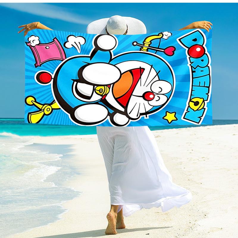1pc Doraemons Joyful Adventure beach towel,quick drying absorbent beach towel,outdoor sports swimming beach towel,Soft and comfortable Y7281
