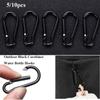 5pcs 3.6*46mm Spring Snap Clip Aluminium Alloy Water Bottle Hooks Climbing Keychain  Outdoor Tool