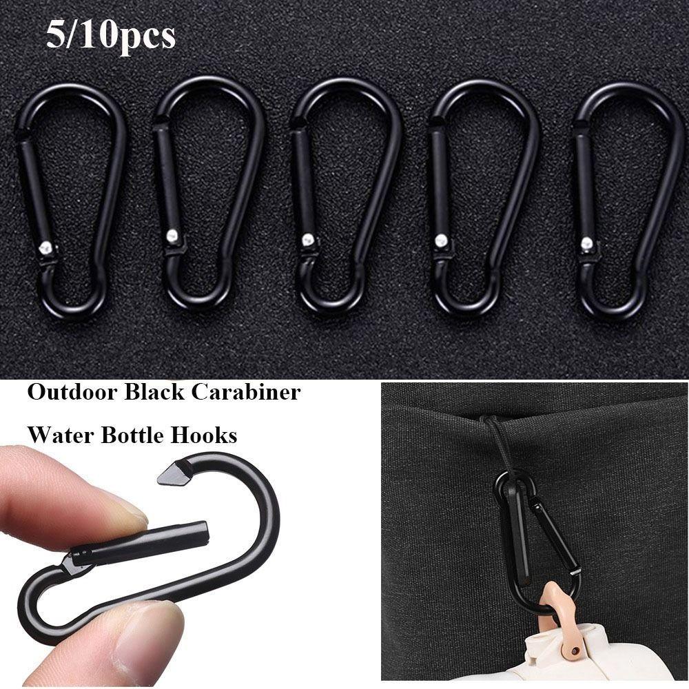 5pcs 3.6*46mm Spring Snap Clip Aluminium Alloy Water Bottle Hooks Climbing Keychain  Outdoor Tool