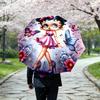 1pc Sturdy 8-Bone Auto Umbrella, Betty Boop Umbrella, Digital Printed, Foldable Umbrella for On-the-Go Outdoor Use