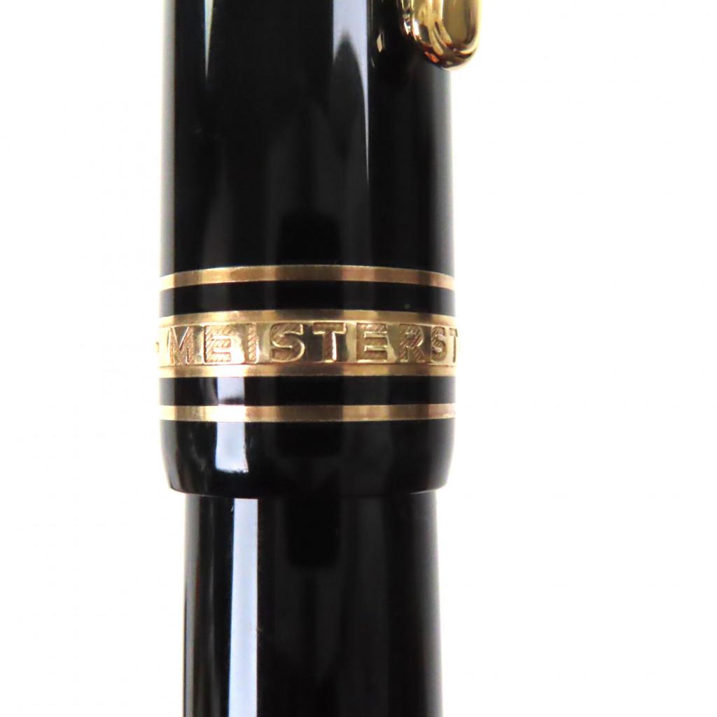 Great MONTBLANC fountain pen Meisterstück 147 Traveler white star black 14K mens Used