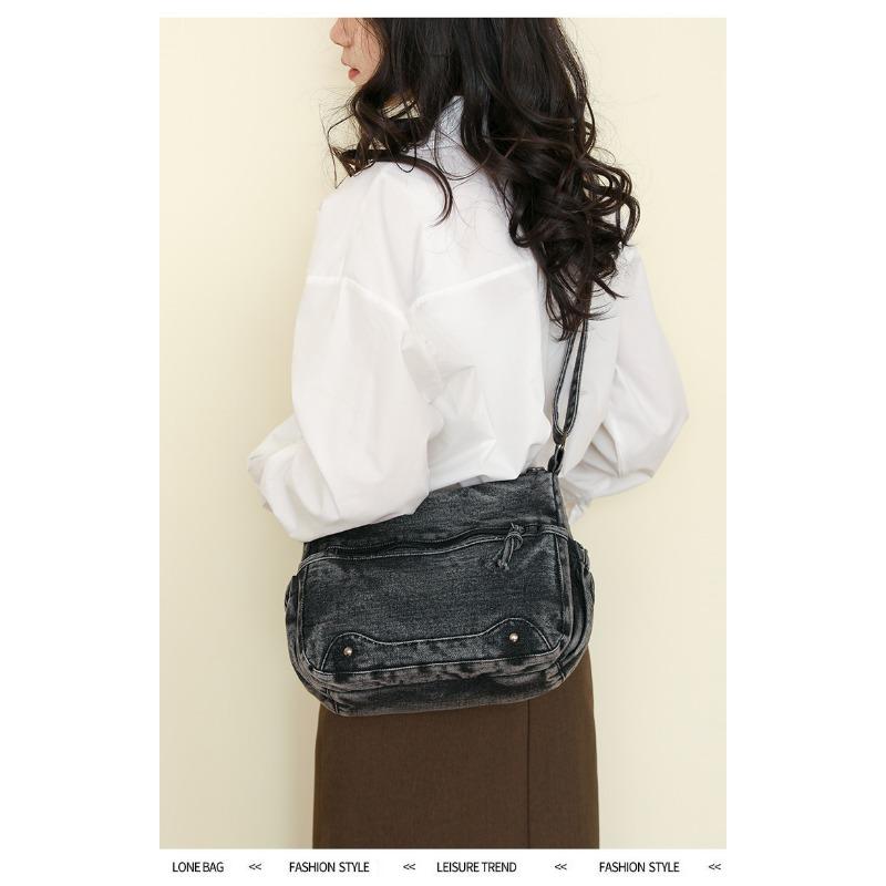 Crossbody Women Large Capacity Bag Multi Compartment Lightweight Multi Pocket Bag