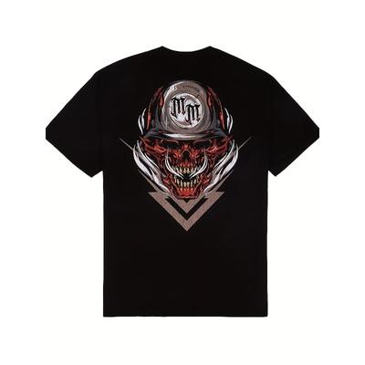 Taglie Europee T-shirt da Rasatura da Uomo di Metals Mulisha, con Stampa su un Lato, Girocollo e Maniche Corte