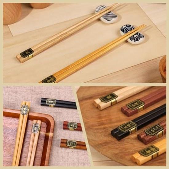 Yoshiki Wooden Chopsticks Dishwasher Safe Boxed Set 5 Colors Chopstick Pairs Guest Use Non-Slip Adults Children Bento Stylish Japanese Style SDGs Eco