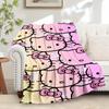 1pc Hello Kitty Gradient Background Pattern Blanket - Home Decoration Blanket for All Seasons, Soft and Comfortable, Machine Washable, Suita