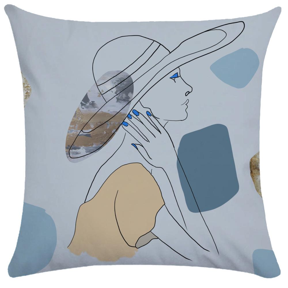 50x50cm Pillowcase Nordic Square Pillowcase Living Room Decoration Backrest Cover Sofa Cushion Pillowcase