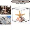 4/6/8 Pack Clear Acrylic Box with Lid Square Cube Containers Storage Box Organizer 10X10X10cm Transparent Acrylic Display Boxes