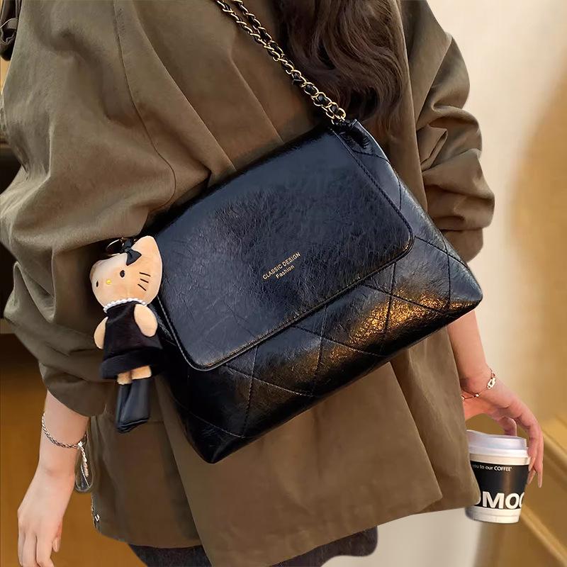 Сумка женская Новая женская сумка Осень и зима Универсальная кожаная на плечо Подмышечная сумка Майяр Кроссбоди Цепочка