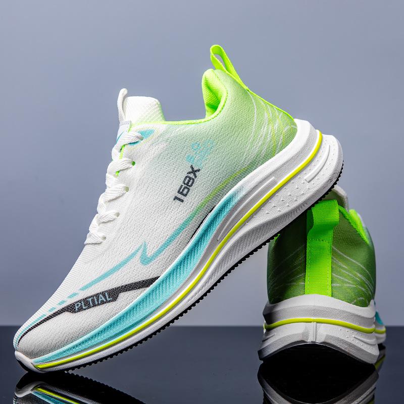 

Spring and summer mesh sports casual shoes versatile Korean version low-top running youth sports shoes men s shoes 44 зелений