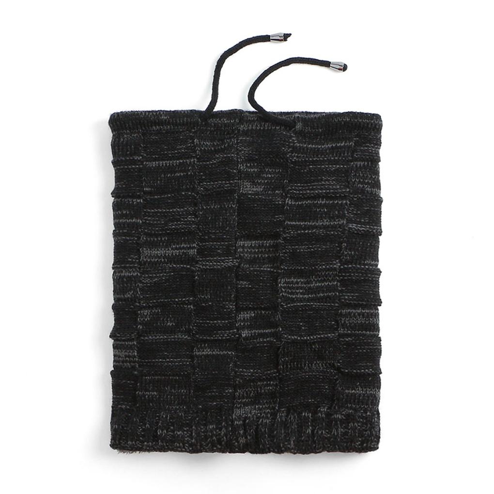 Winter cold weather item, neck warmer and beanie tail knit hat