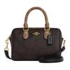 Rowan 18 Top-Reißverschluss Leder Schulter Crossbody Tote Klein Damen Tan