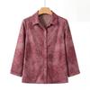 Women's Vintage Floral Print Lapel Button-Down Blouse