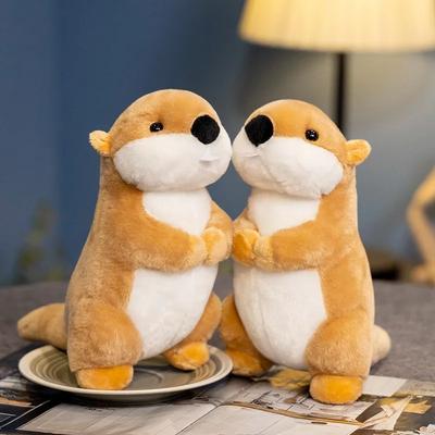 Simulation Groundhog Plush Toys Cute Marmot Plushie Bobac Lifelike Animals Soft Stuffed Doll Pillow Creative Birthday Gift