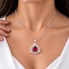 Pink Rubellite Gemstone 925 Sterling Silver Women Jewelry Zircon Pendant 0.99" For Wedding Gift CZP-8-14