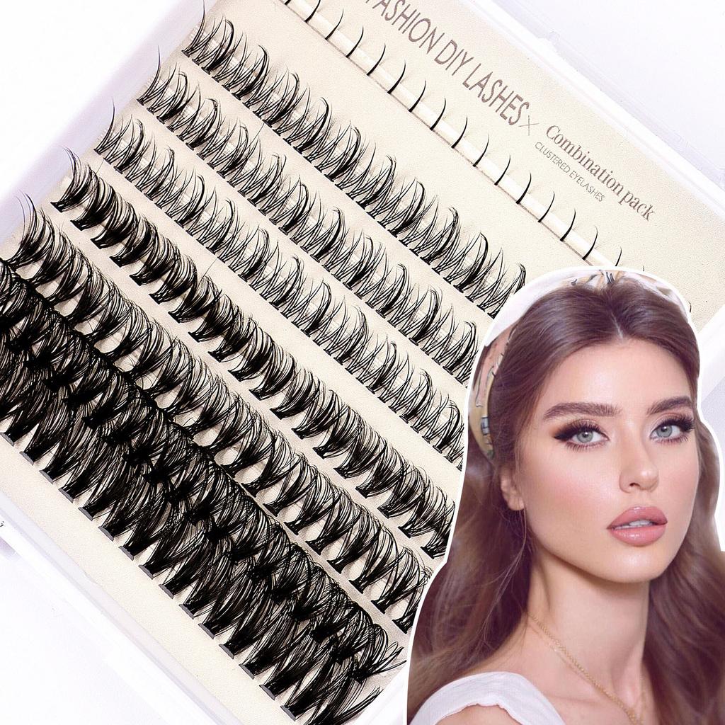 Diy Segmented Single-Cluster False Eyelashes Grafted Eyelashes Large-Capacity Combination Set Fried