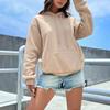 Oversized Hooded Sweatshirt Women Men Loose Fit Casual Solid Color Long Sleeve Pullover 2026