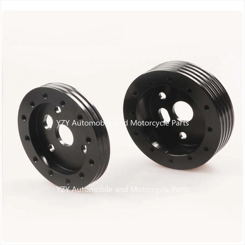 Steering Wheel Hub Adapter Conversion Spacer 6 Hole to 3 Hole Boss Kit 0.5" 1" Silver Black