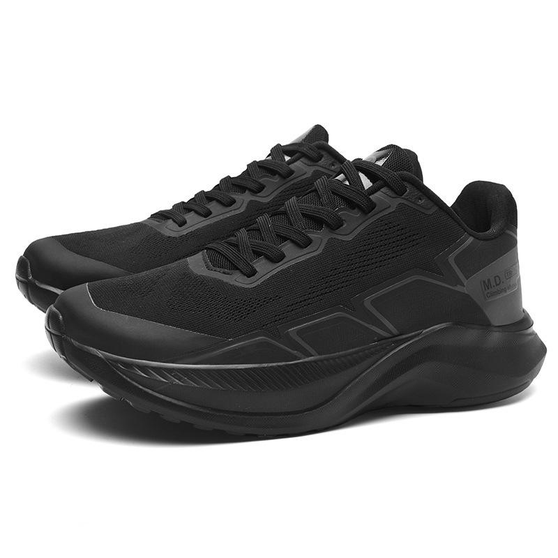 

New platform running trendy shoes breathable mesh sneakers marathon outdoor running large size 39 чёрный