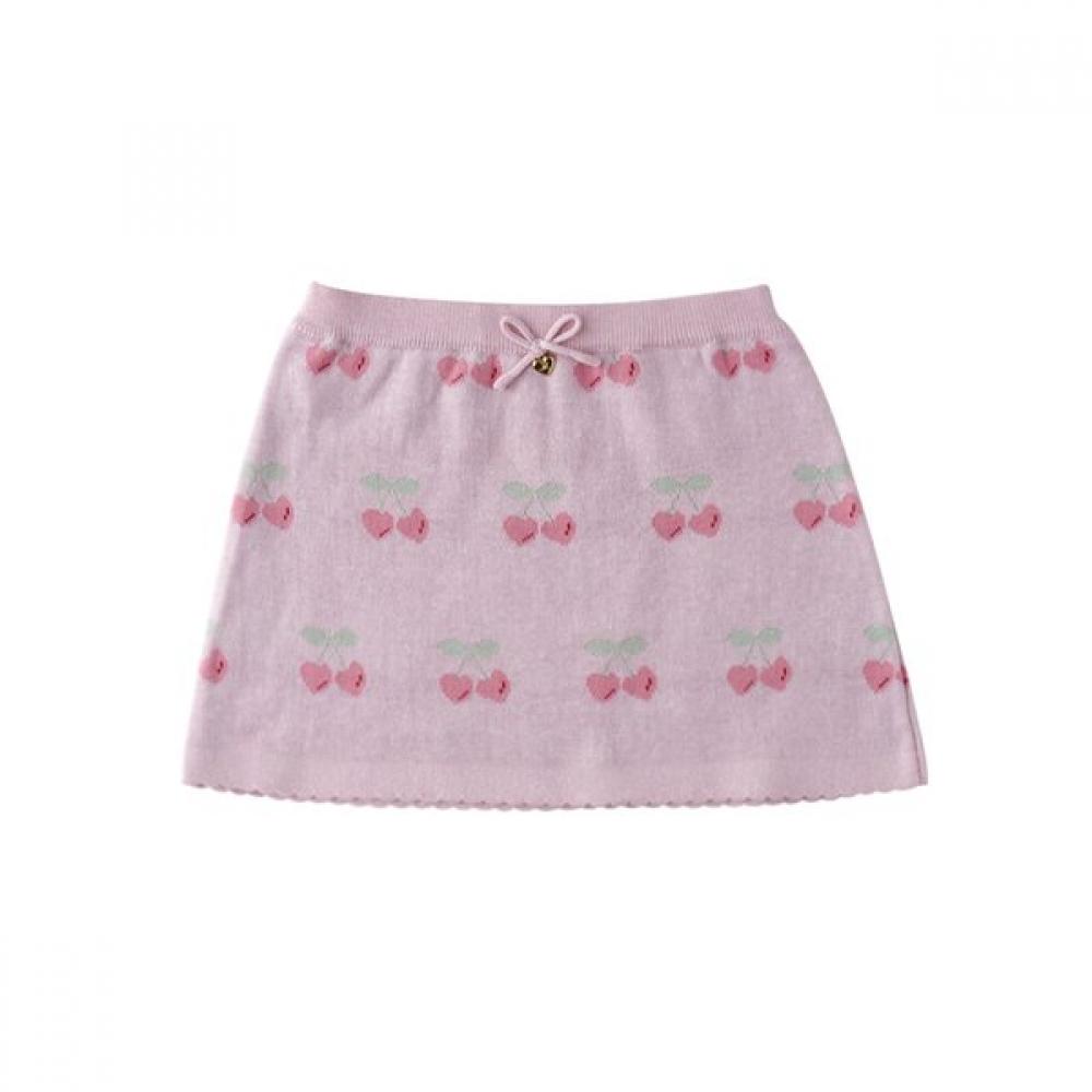 

Mink Mui Heart Cherry Jacquard Knit Skirt 36115 436 01 PK/6 years old (120)