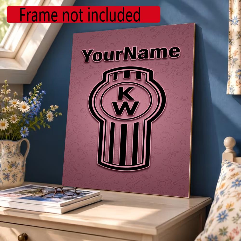 Kw Heavy Trucks Customize Your Name Diamond Painting Round Diamond Diy Frameless Holiday Artwork Suitable For Home Office Wall Decoration