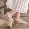 Baumwollschuhe Damen Herbst und Winter neu runde Zehenschleife Plüsch warm Schneestiefel lässige flauschige Schuhe