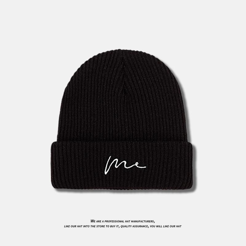 Gestrickte Mützen für Männer im Winter Modische und vielseitige Wollmützen für Herbst und Winter Warme Melonenmützen Kalte Mützen für Frauen