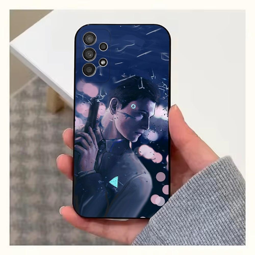 Detroit B-Become H-Human Phone Case For Samsung S25,S24,S23,S22,S20,S21,S10,Ultra,Plus,Lite,FE,Soft Silicone Black Cover