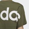 Adidas Neo Large Logo Print Sports Crew Neck T-Shirt Men Tops Green H52727