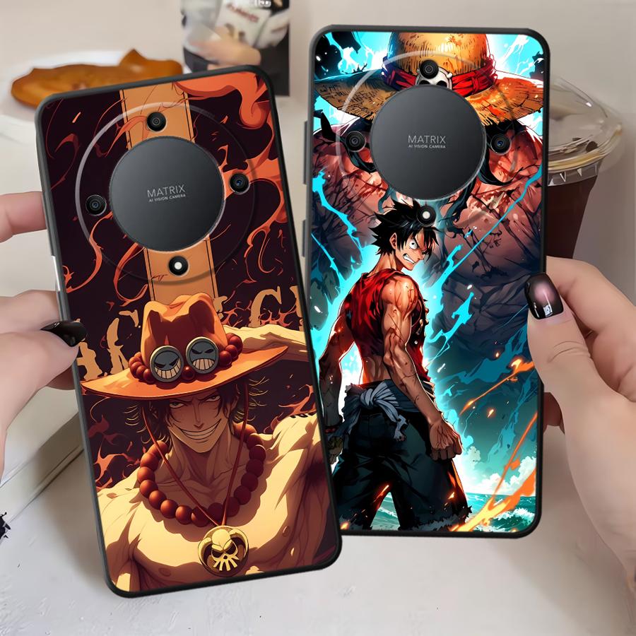 Ones Pieces Luffys Ace Case for Honor X6 X5b X8 70 X7 200 400 Lite Magic5Lite 8X 90 X9a Black Soft Phone Cover
