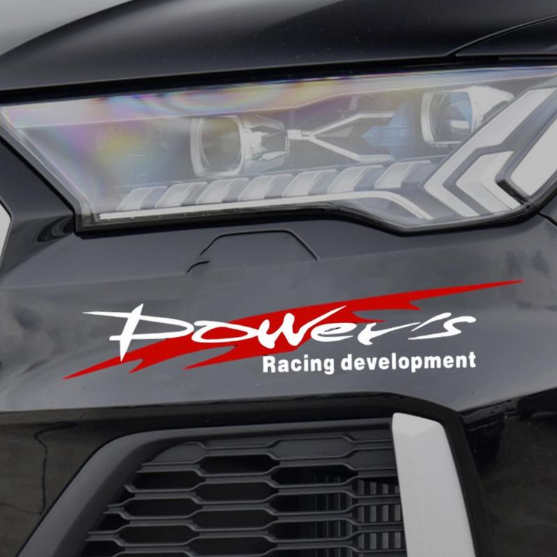 Power's Racing Development Car Sticker Car Motorcycle Body Personalized Sports Decal Automatic Exterior Modification Accessories
