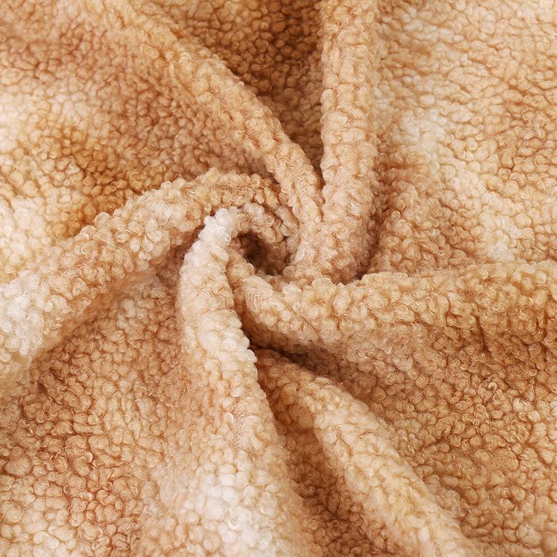 45x50cm Altai Thickened Big Granular Plush Fabric Autumn Winter Tie-Dye DIY Coat Toys Clothing Lining Teddy Cashmere Fabric