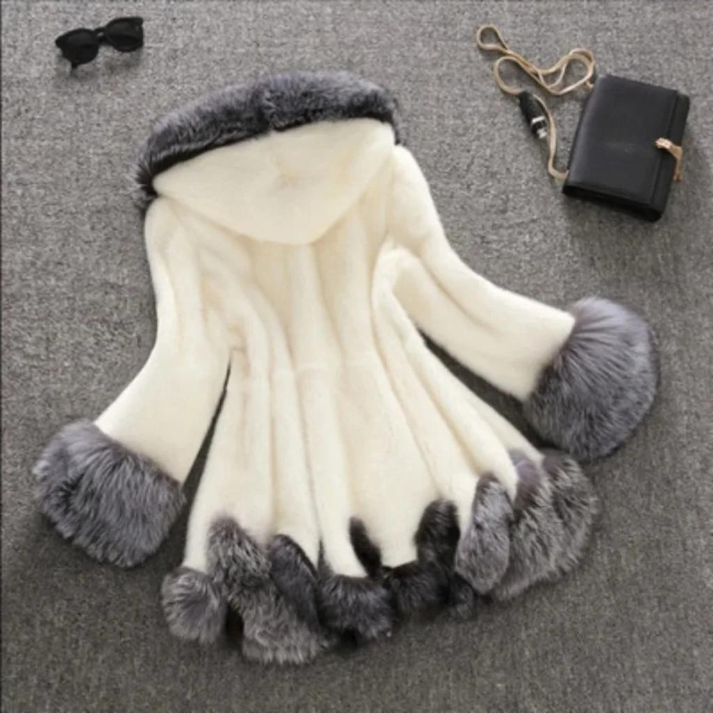 VAYLA Hooded Loose Faux Fur Jacket Women Thick Autumn Winter Korean Maxi Coat Long Warm Luxury Fur Parkas Bontjas S-12XL Furry Outerwear