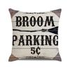 Halloween Decorative Cushion Cover Pumpkin Bat Wizard Ghost Pillowcase Suitable for Home Living Room Sofa Room Decoration