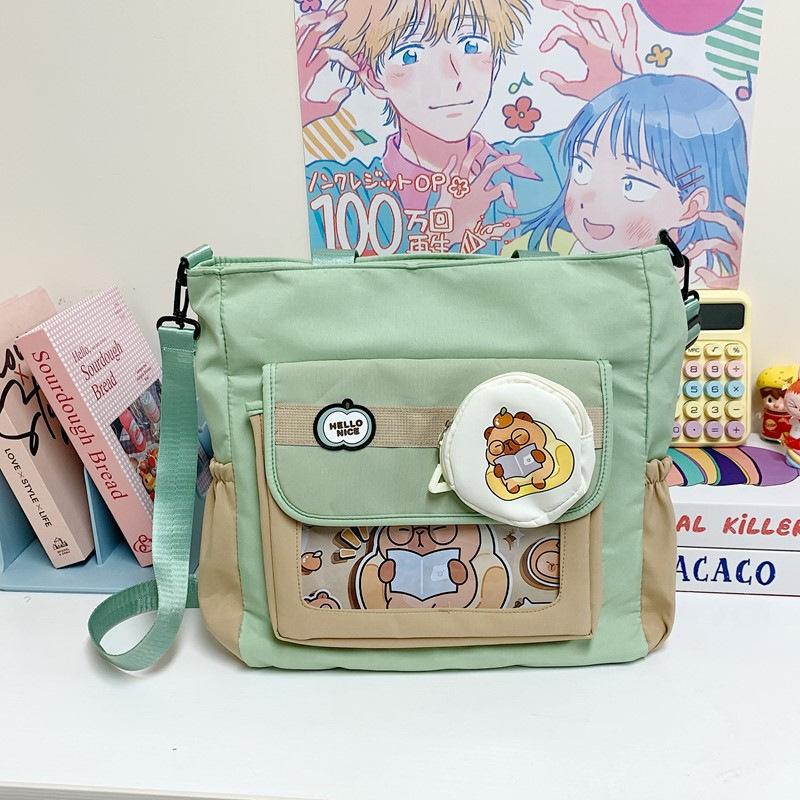 New cute college style bag versatile simple large-capacity class personalized tote women's bag shoulder bag batch