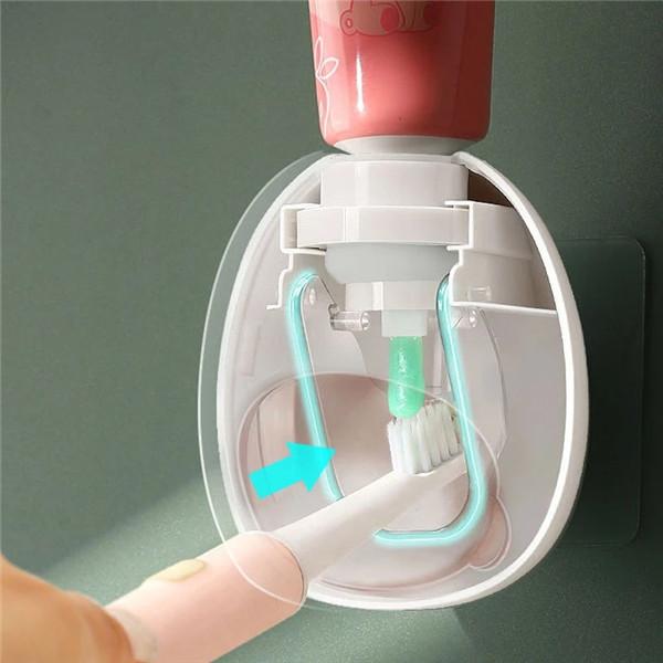 Wall Mounted Toothpaste Dispenser Automatic Tube Press Squeezer Toothpaste with Dust Cover Dispensador Pasta Dientes